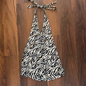 Motel Rocks Black and White Zebra Minidress